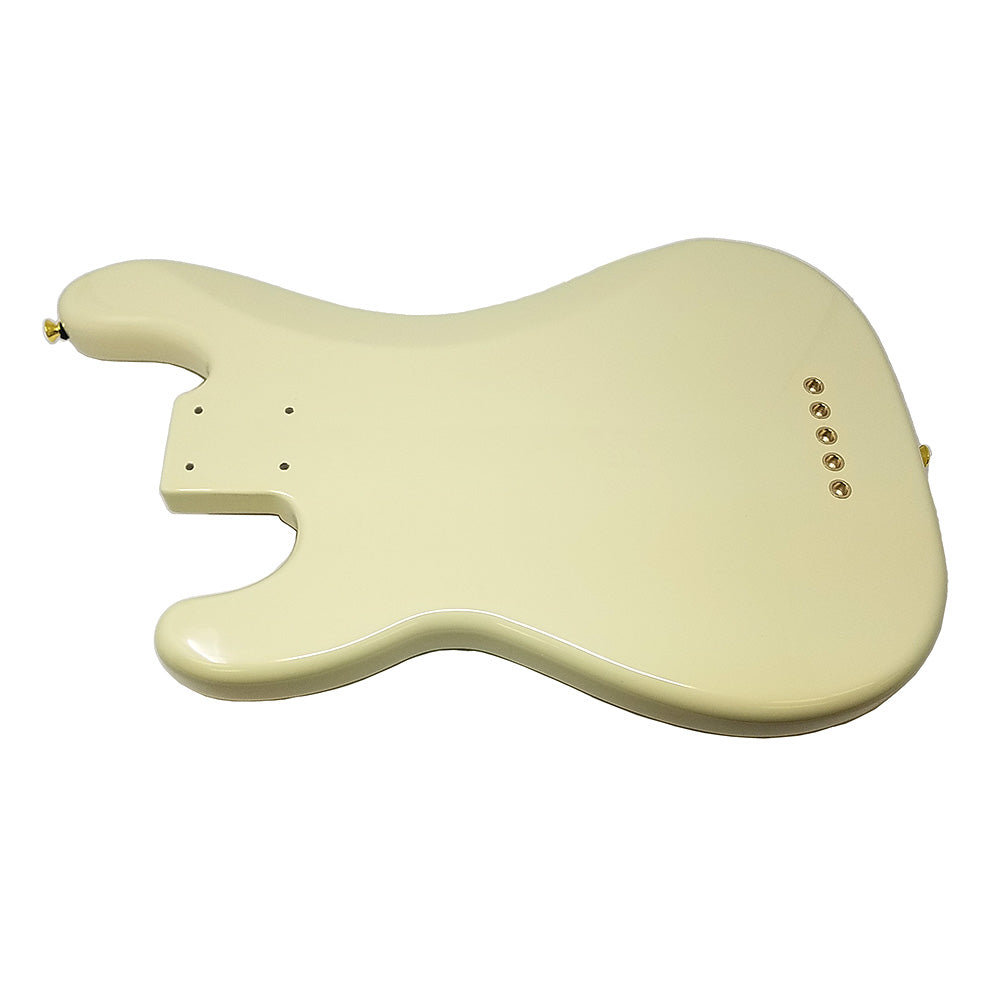 Allen Eden Guitars 5-String Electric Bass Guitar Body Magnolia White