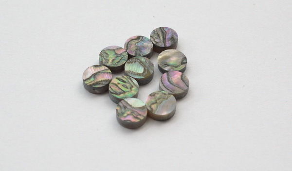 Set of 10 Real Abalone Pre-cut Dot Inlay for Custom Guitar - 6mm Diameter