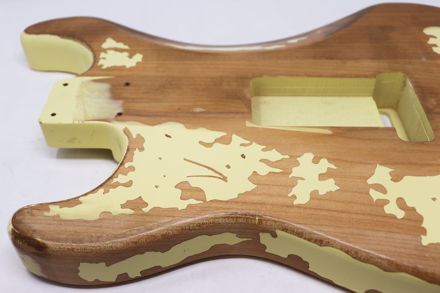 AE Guitars® S-Style Alder Replacement Guitar Body Relic Nitro Top Vintage White