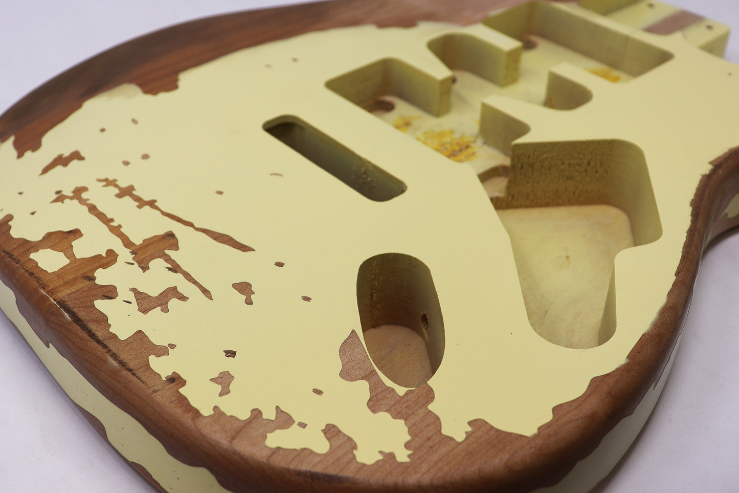 AE Guitars® S-Style Alder Replacement Guitar Body Relic Nitro Top Vintage White