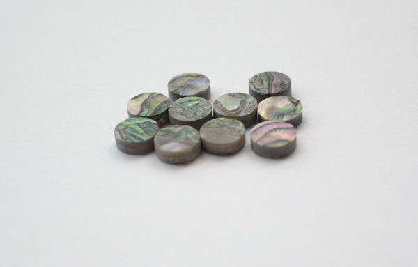 Set of 10 Real Abalone Pre-cut Dot Inlay for Custom Guitar - 6mm Diameter