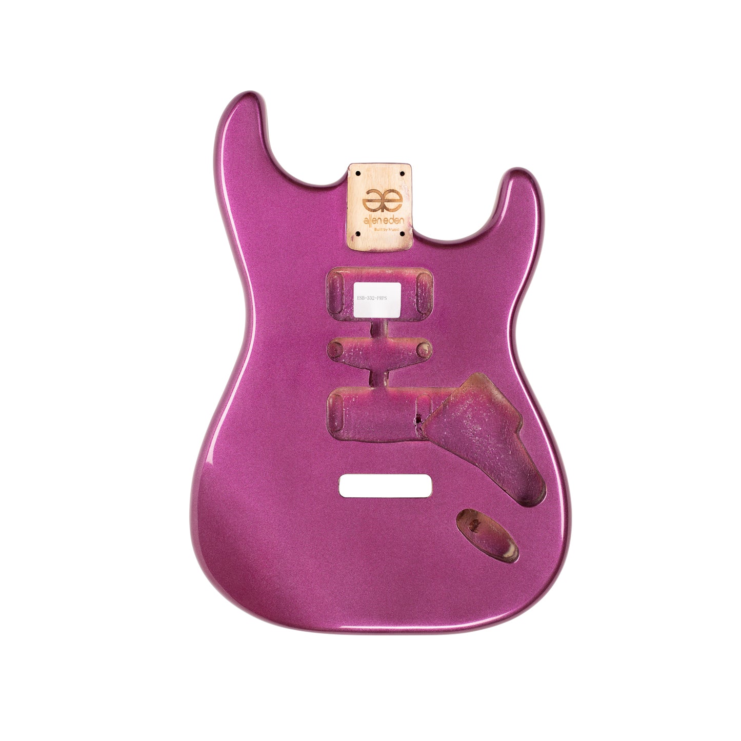 AE Guitars® S-Style Paulownia Replacement Guitar Body Purple Sparkle