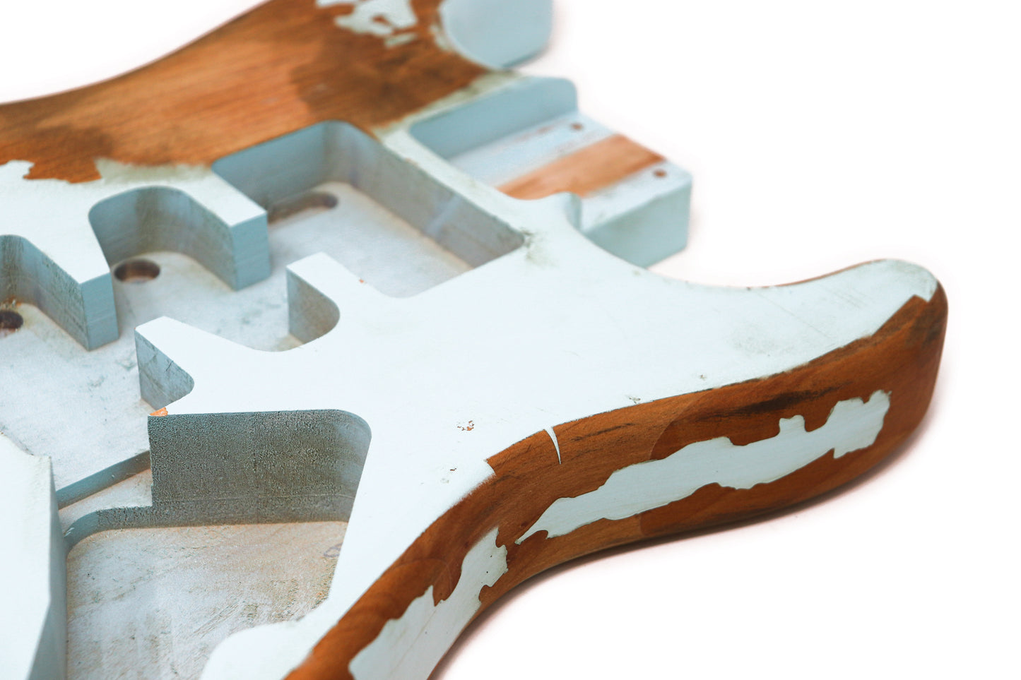 AE Guitars® S-Style Alder Replacement Guitar Body Relic Nitro Top Sonic Blue