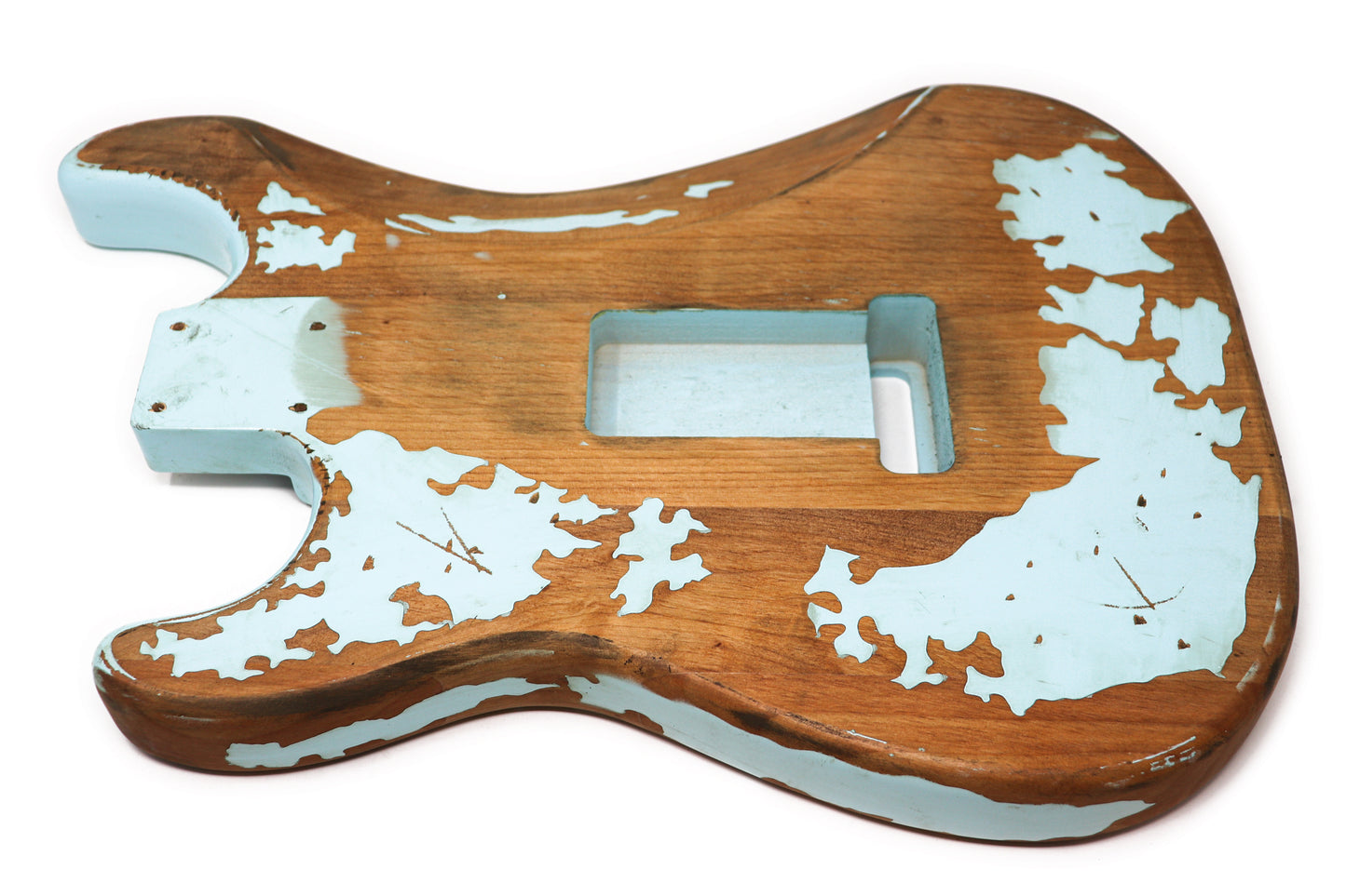 AE Guitars® S-Style Alder Replacement Guitar Body Relic Nitro Top Sonic Blue