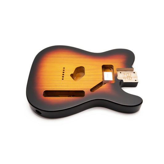 AE Guitars® T-Style Paulownia Replacement Guitar Body 3 Tone Sunburst