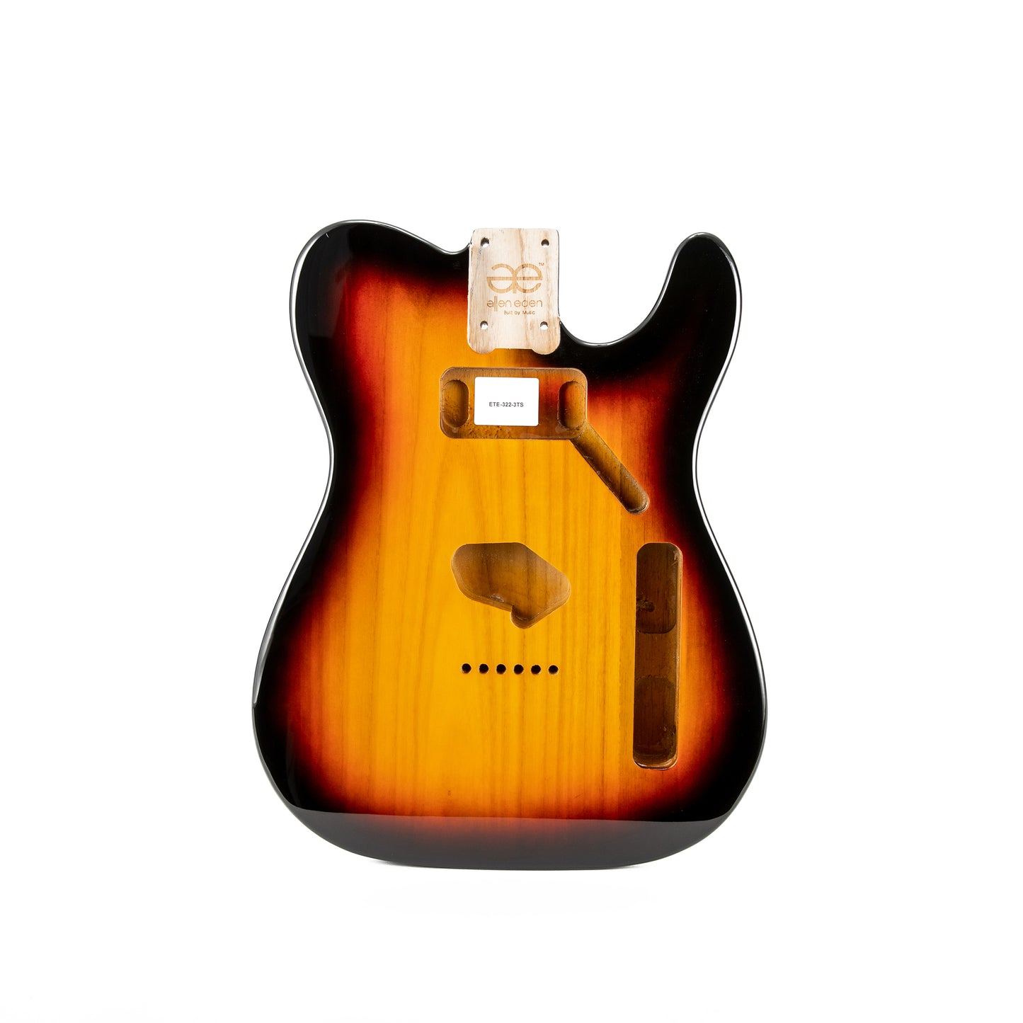 AE Guitars® T-Style Paulownia Replacement Guitar Body 3 Tone Sunburst