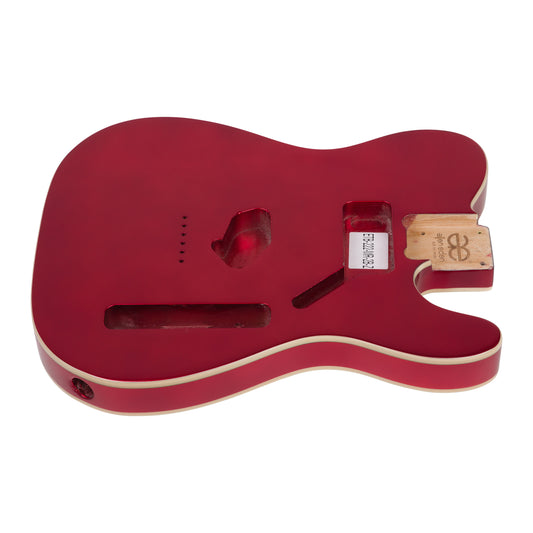 AE Guitars® T-Style Alder Replacement Guitar Body Metallic Red with Binding