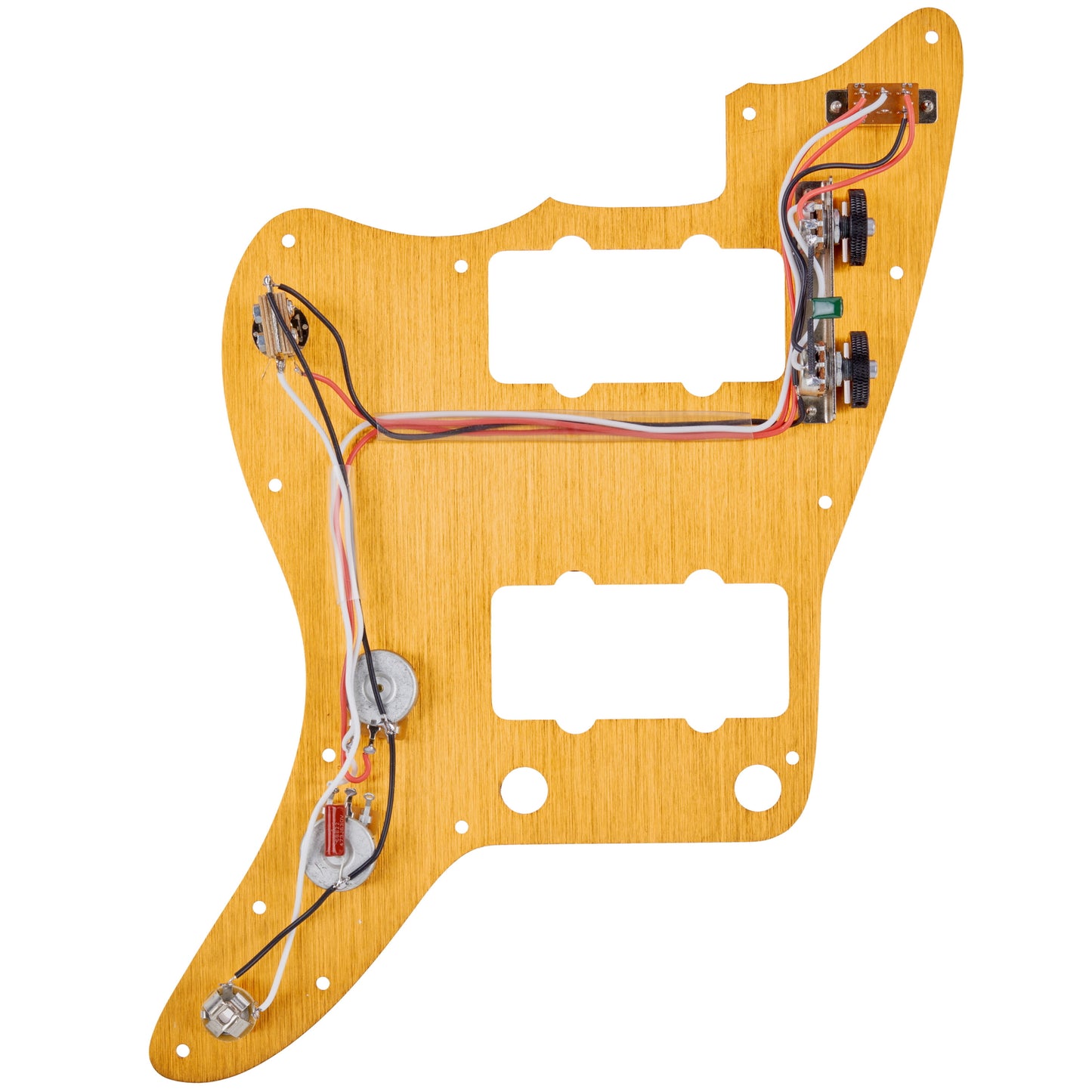 JM-Style Prewired Pickguard Anodized Gold Finish with CTS Switches