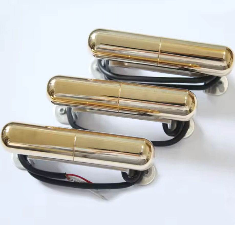 Artec Lipstick Tube Single Coil Guitar Pickup Gold Set