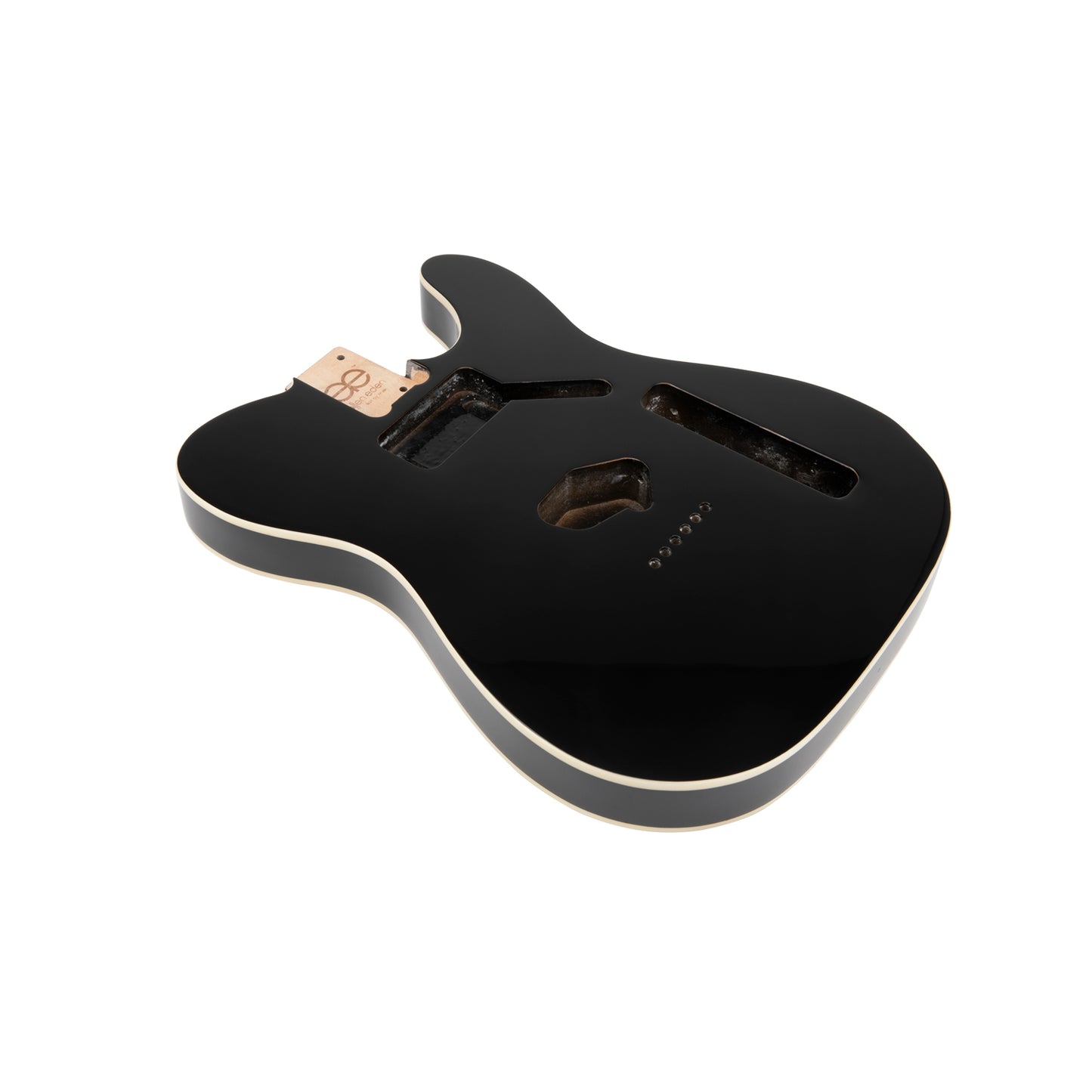 AE Guitars® T-Style Alder Replacement Guitar Body Black with Dbl Binding