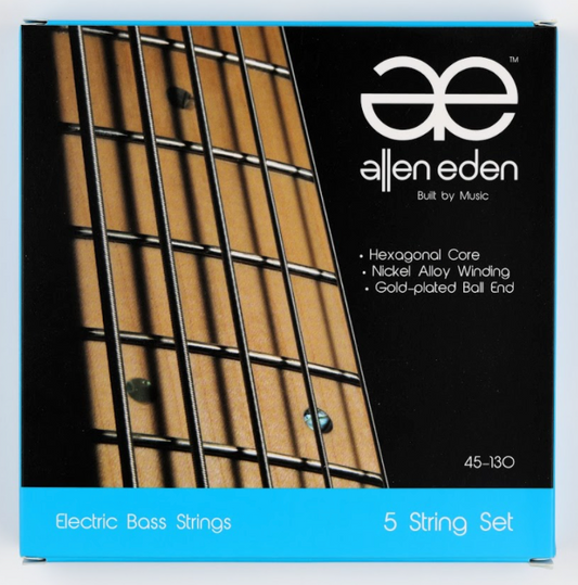 Allen Eden Electric Bass Strings 5 String 45-130