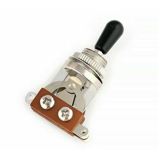 3 Way Toggle Switch Chrome with Black Cap for Les Paul Guitar