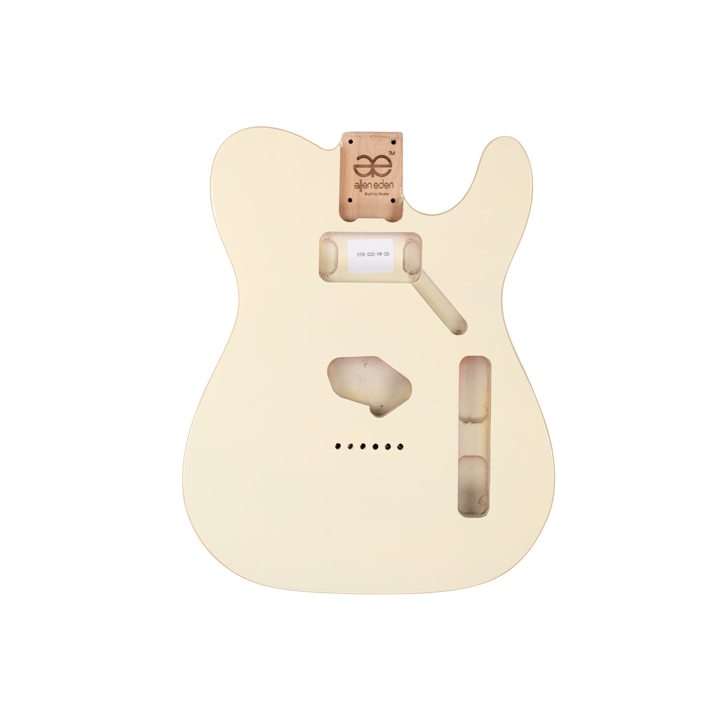 AE Guitars® T-Style Alder Replacement Guitar Body Vintage White with Binding