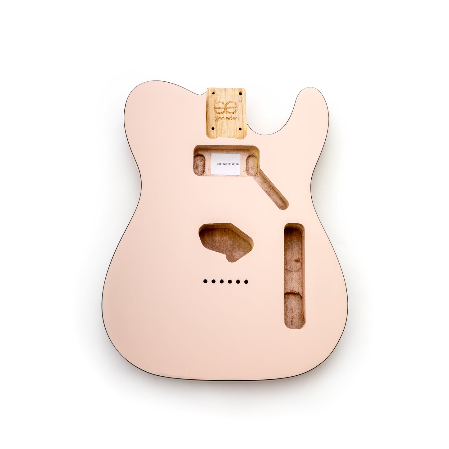 AE Guitars® T-Style Paulownia Guitar Body Shell Pink and Vintage White Sides