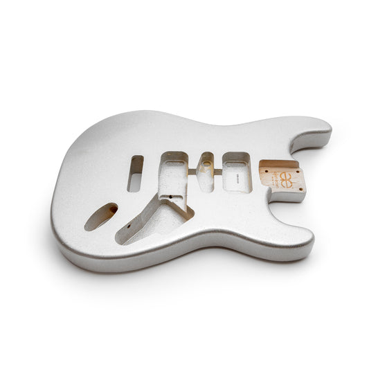 AE Guitars® S-Style Paulownia Replacement Guitar Body Silver Flake