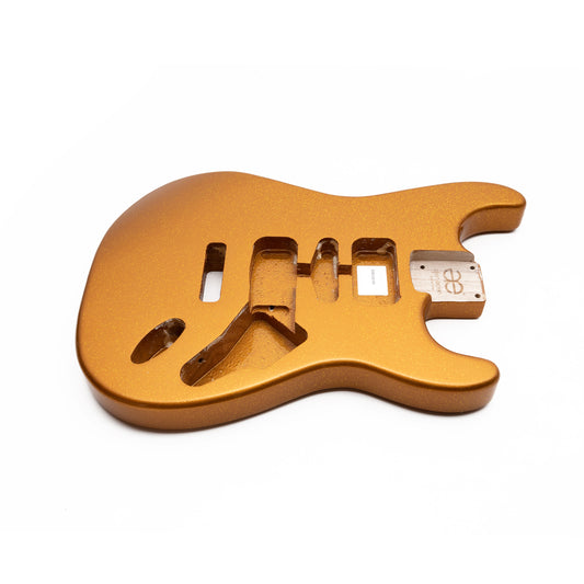 AE Guitars® S-Style Paulownia Replacement Guitar Body Gold Flake